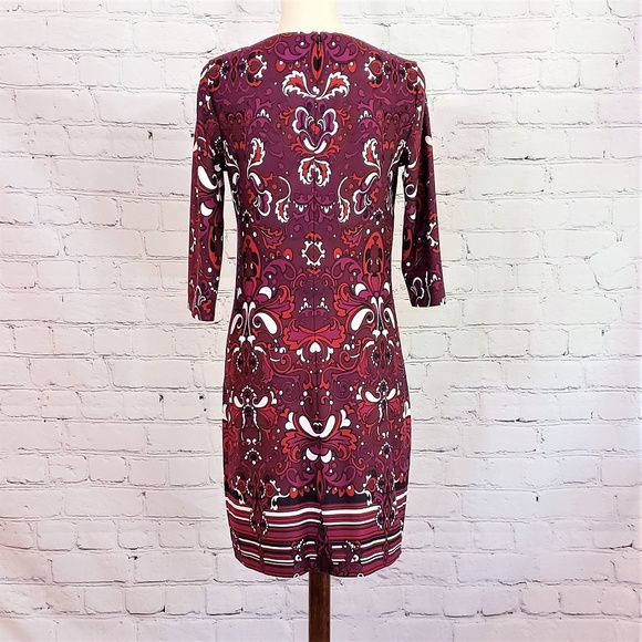 NWT LAUNDRY BY DESIGN Sheath Dress 3/4 Sleeves, 6 - Picture 2 of 3